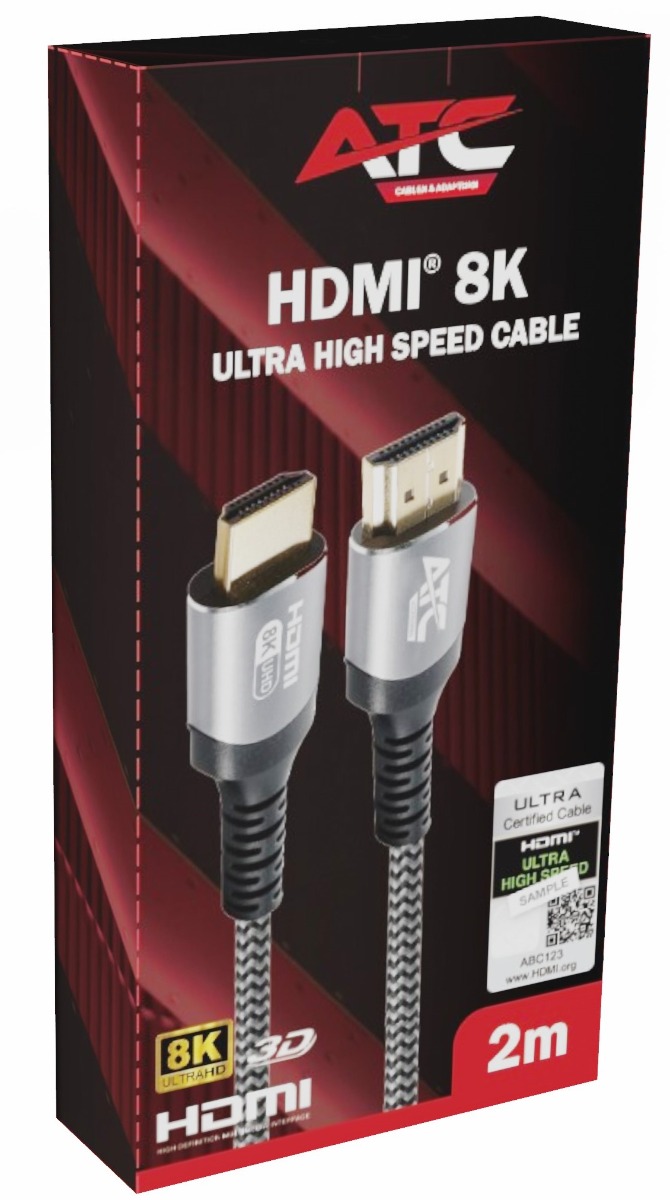 ATC Καλώδιο HDMI 2.1V 8K Premium 60Hz 2m 2 ATC Καλώδιο HDMI 2.1V 8K Premium 60Hz 2m - Image 2