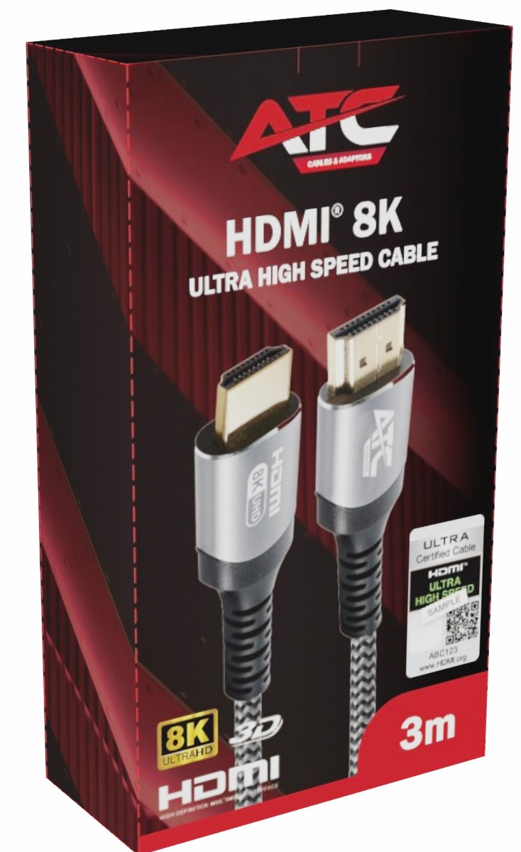 ATC HDMI 2.1V 8K Premium Καλώδιο 60Hz 3m 2 ATC HDMI 2.1V 8K Premium Καλώδιο 60Hz 3m - Image 2