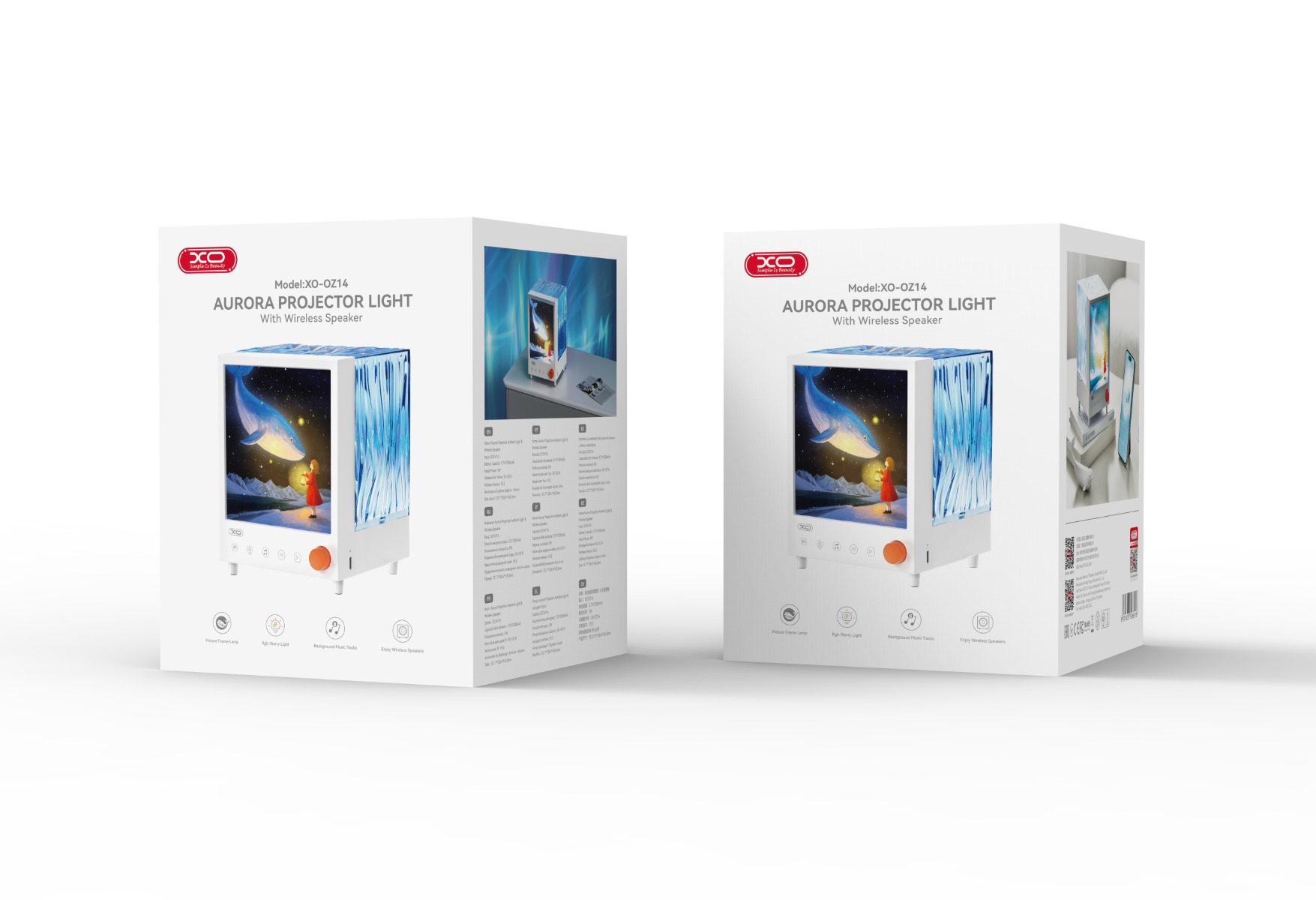 XO OZ14 Φωτιστικό Προβολέας Aurora & Ηχείο 1200mAh 9 XO OZ14 Φωτιστικό Προβολέας Aurora & Ηχείο 1200mAh - Image 9