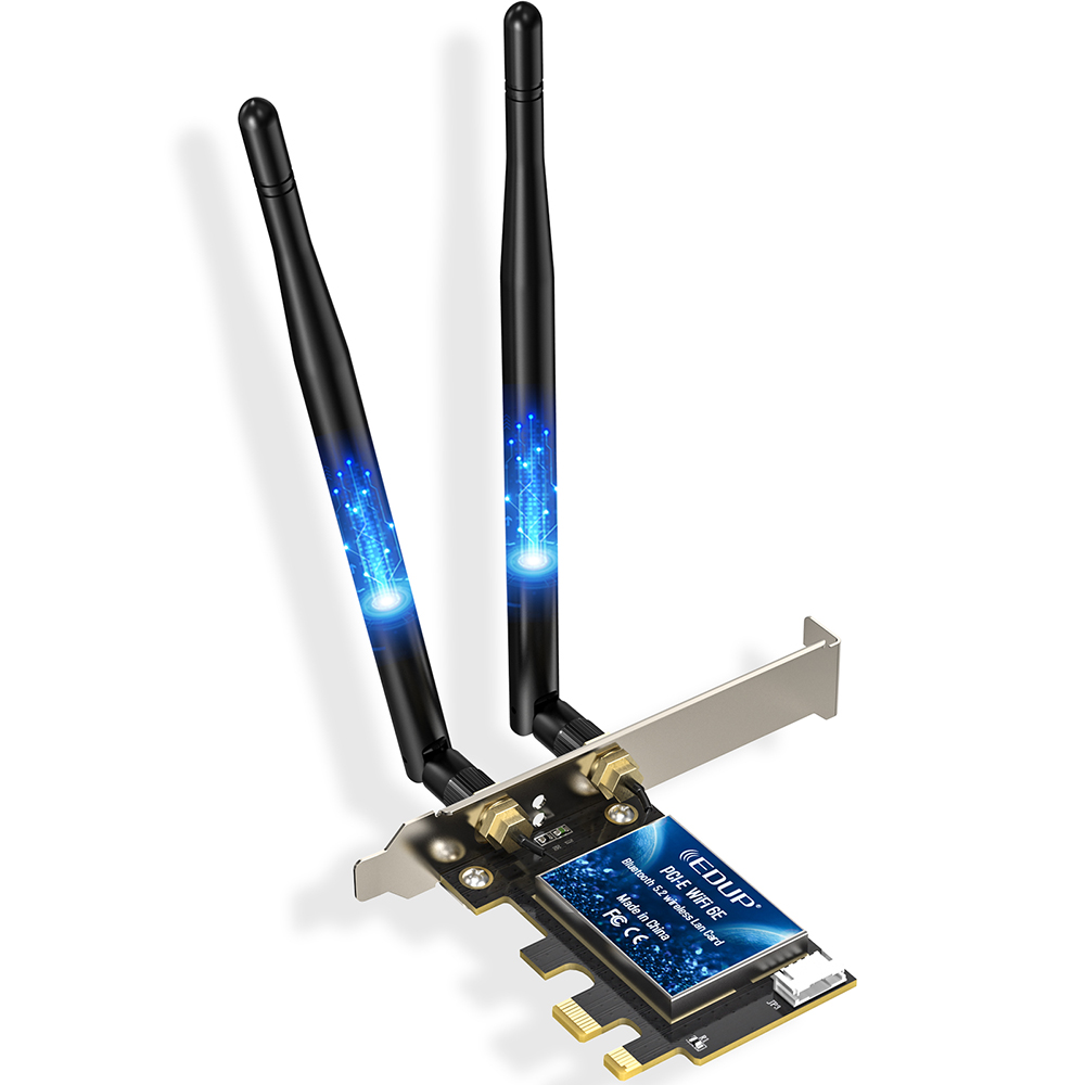 EDUP EP-9651GS WIFI 6EAX5400 + Bluetooth 5.3 PCI-E Network Adapter 1 EDUP EP-9651GS WIFI 6EAX5400 + Bluetooth 5.3 PCI-E Network Adapter