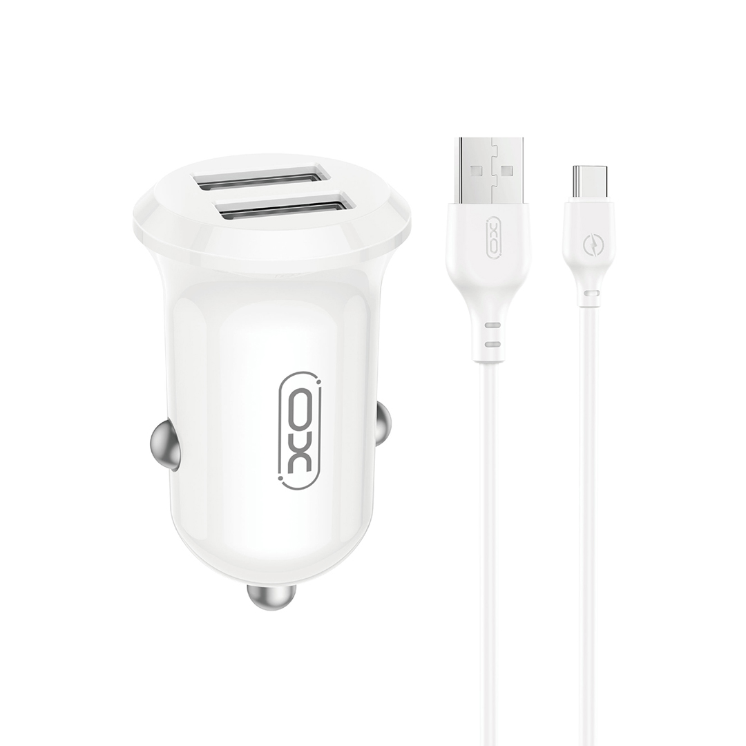 XO CC67 Mini Smart Φορτιστής Αυτοκινήτου με 2 Θύρες USB 2.4A και Καλώδιο Type-C (NB103) 1 XO CC67 Mini Smart Φορτιστής Αυτοκινήτου με 2 Θύρες USB 2.4A και Καλώδιο Type-C (NB103)