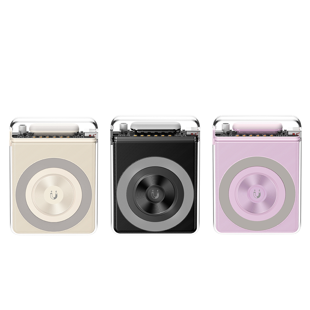 XO PR226 Mini Transparent Light Display Magnetic Absorption Fast Charging 10000mAh (Purple) 4 XO PR226 Mini Transparent Light Display Magnetic Absorption Fast Charging 10000mAh (Purple) - Image 4