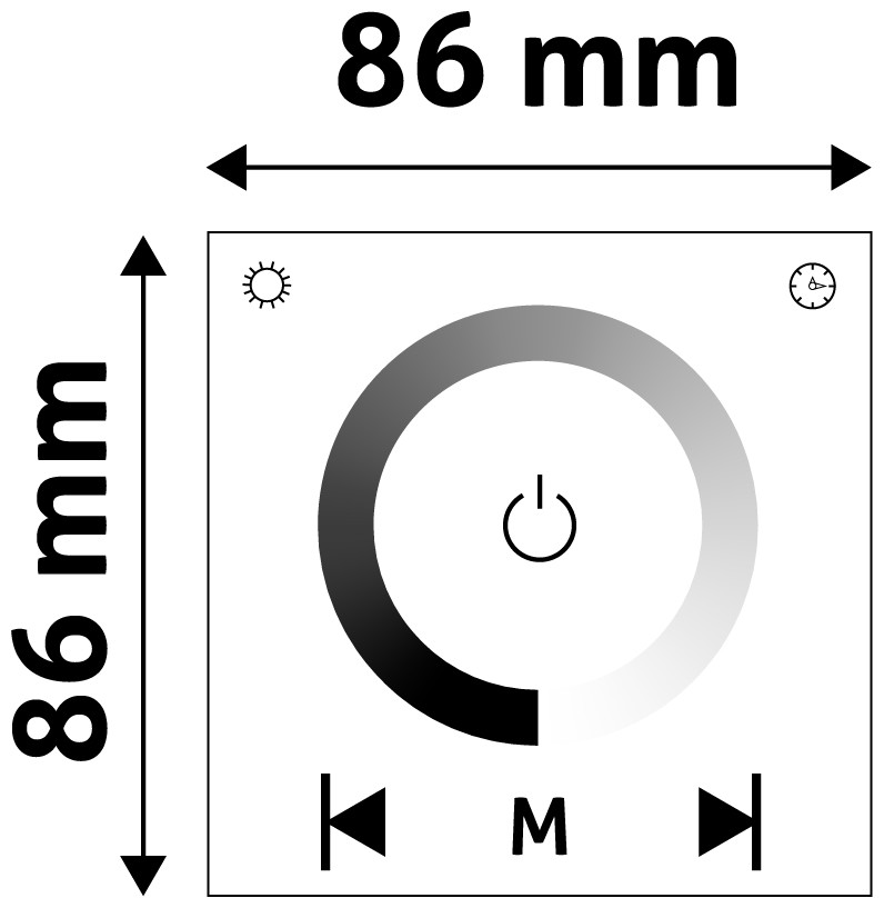 Avide LED Ταινία 12V 96W Ντίμερ Χωνευτό Τηλεχειριστήριο Αφής και Ελεγκτής 2 Avide LED Ταινία 12V 96W Ντίμερ Χωνευτό Τηλεχειριστήριο Αφής και Ελεγκτής - Image 2