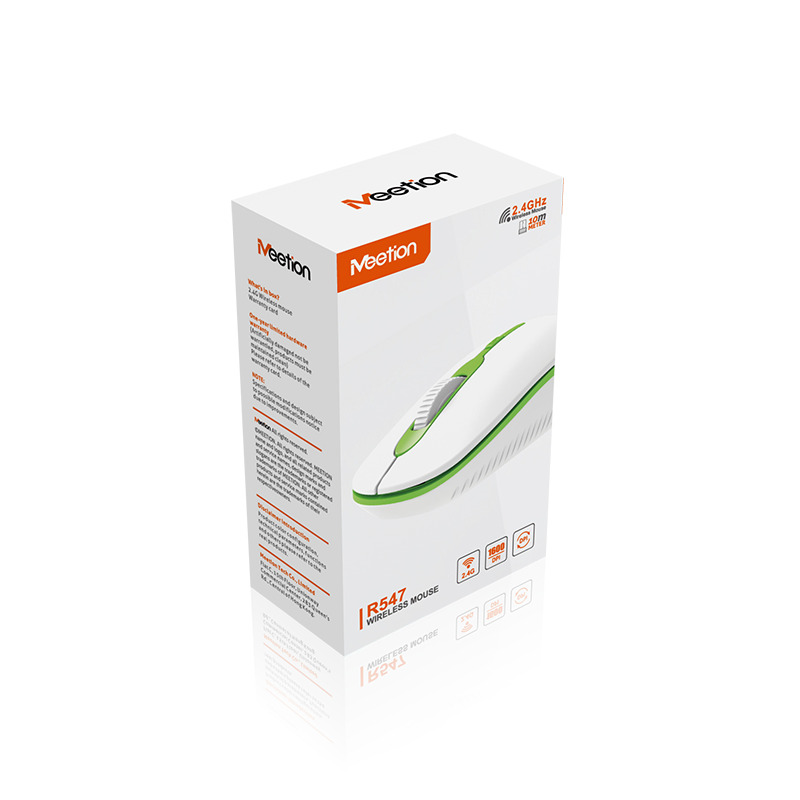 Meetion MT-R547 Ασύρματο Ποντίκι 2.4G Άσπρο & Πράσινο 9 Meetion MT-R547 Ασύρματο Ποντίκι 2.4G Άσπρο & Πράσινο - Image 9