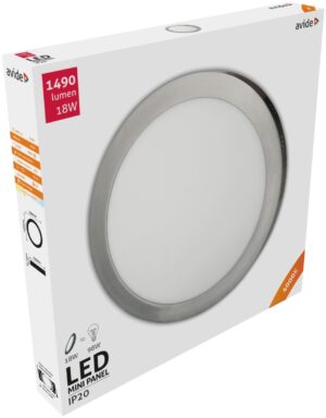 Avide LED Πλαφονιέρα Στρογγυλό Αλουμίνιο Σατέν Νίκελ 18W Λευκό 4000K