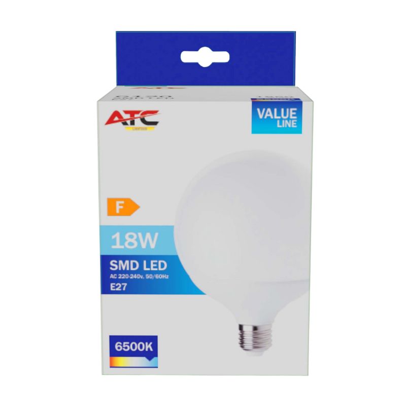 ATC SMD Λαμπτήρας LED Globe G120 230V 18W/1850LM E27 6500K 2 ATC SMD Λαμπτήρας LED Globe G120 230V 18W/1850LM E27 6500K - Image 2