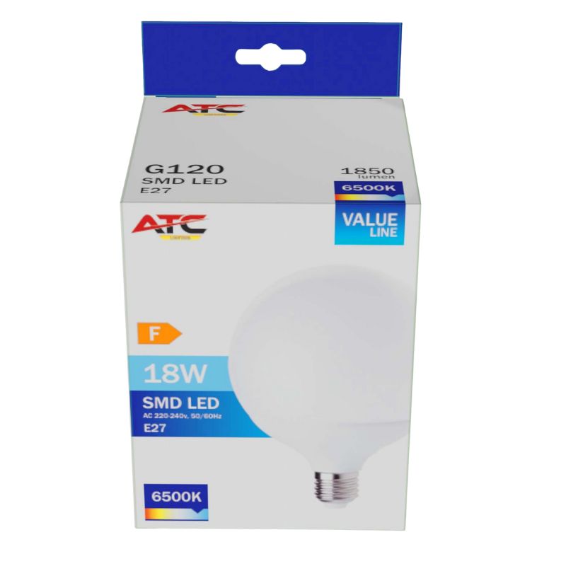 ATC SMD Λαμπτήρας LED Globe G120 230V 18W/1850LM E27 6500K 3 ATC SMD Λαμπτήρας LED Globe G120 230V 18W/1850LM E27 6500K - Image 3