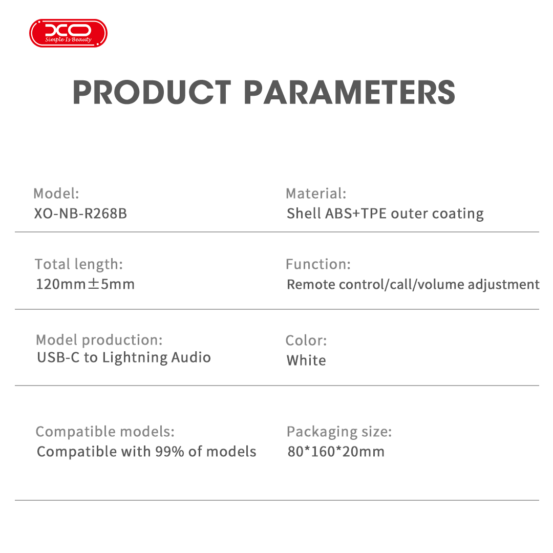 XO NB-R268B Καλώδιο Ήχου Type-c σε Lightning 5 XO NB-R268B Καλώδιο Ήχου Type-c σε Lightning - Image 5