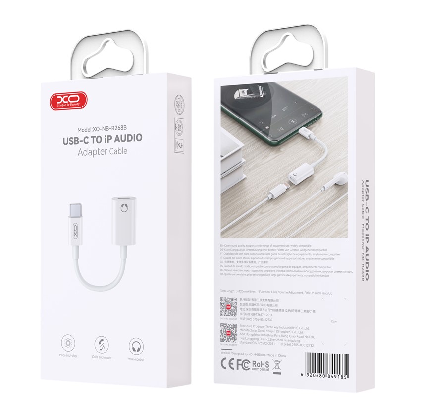 XO NB-R268B Καλώδιο Ήχου Type-c σε Lightning 4 XO NB-R268B Καλώδιο Ήχου Type-c σε Lightning - Image 4