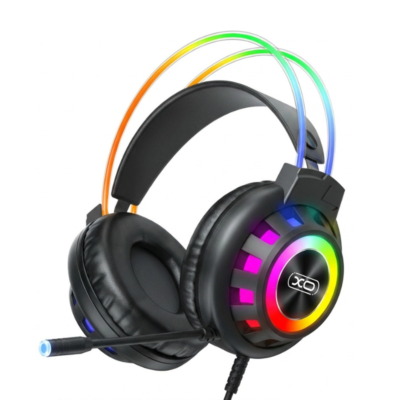 XO GE10 Gaming Ενσύρματα Ακουστικά RGB με Μικρόφωνο Μαύρα 1 XO GE10 Gaming Ενσύρματα Ακουστικά RGB με Μικρόφωνο Μαύρα