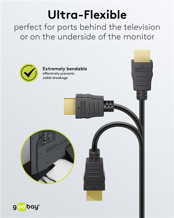 Goobay Καλώδιο HDMI Ethernet Υψηλής Ταχύτητας 4K/60Hz 18Gbit/s Μαύρο 1,5m 80102 7 Goobay Καλώδιο HDMI Ethernet Υψηλής Ταχύτητας 4K/60Hz 18Gbit/s Μαύρο 1,5m 80102 - Image 7