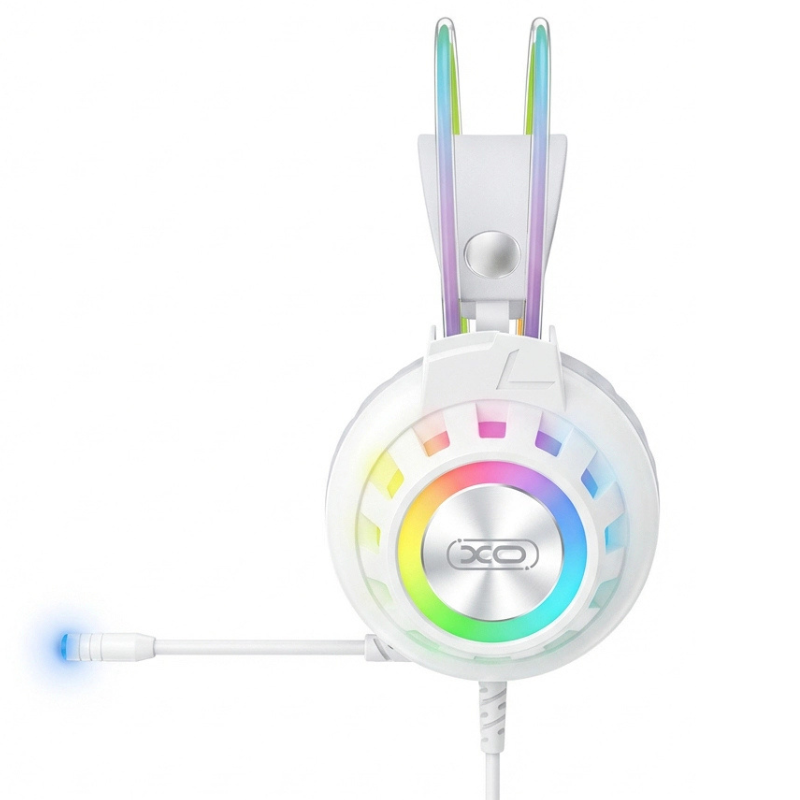 XO GE10 Gaming Ενσύρματα Ακουστικά RGB με Μικρόφωνο Λευκά 2 XO GE10 Gaming Ενσύρματα Ακουστικά RGB με Μικρόφωνο Λευκά - Image 2