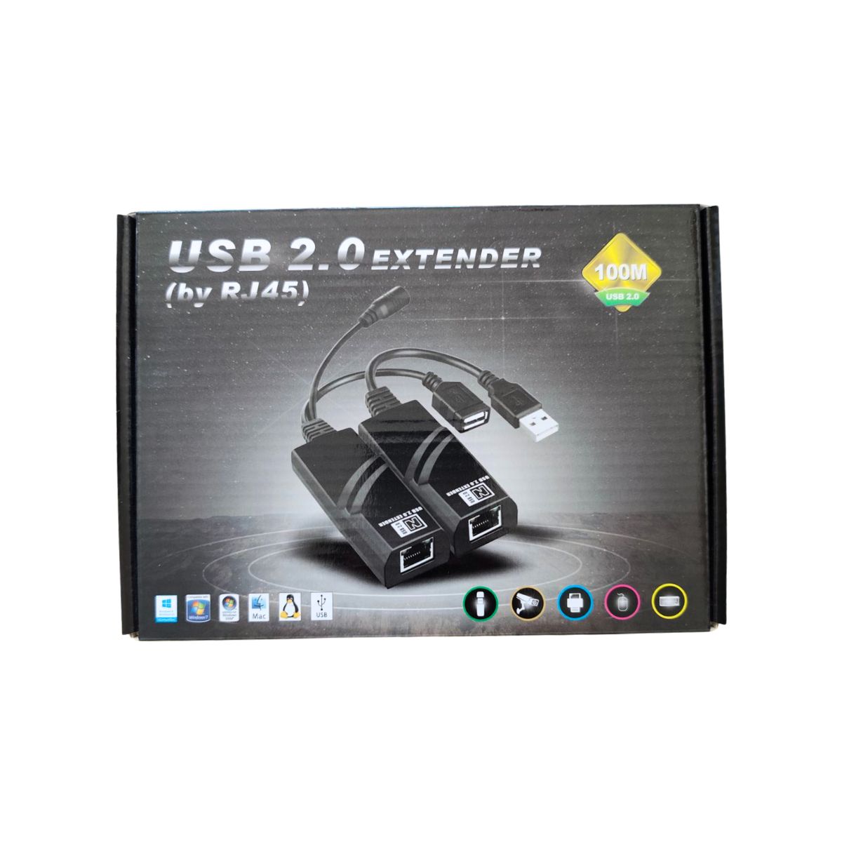 Extender USB 2.0 by RJ45 100μ 1 Extender USB 2.0 by RJ45 100μ