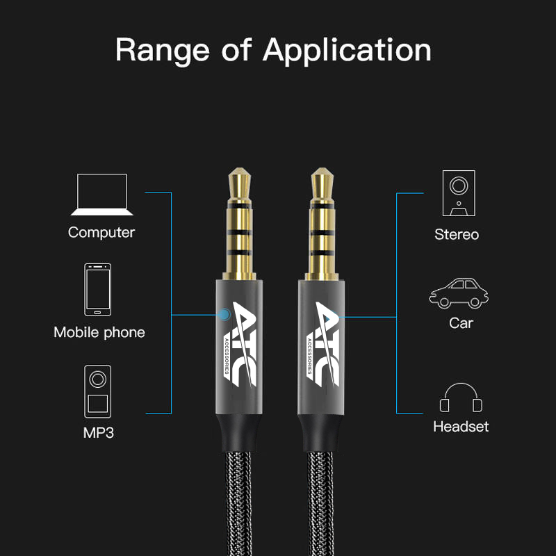 ATC HQ 3.5mm 4 Pin M/M Cable 1.5m 2 ATC HQ 3.5mm 4 Pin M/M Cable 1.5m - Image 2