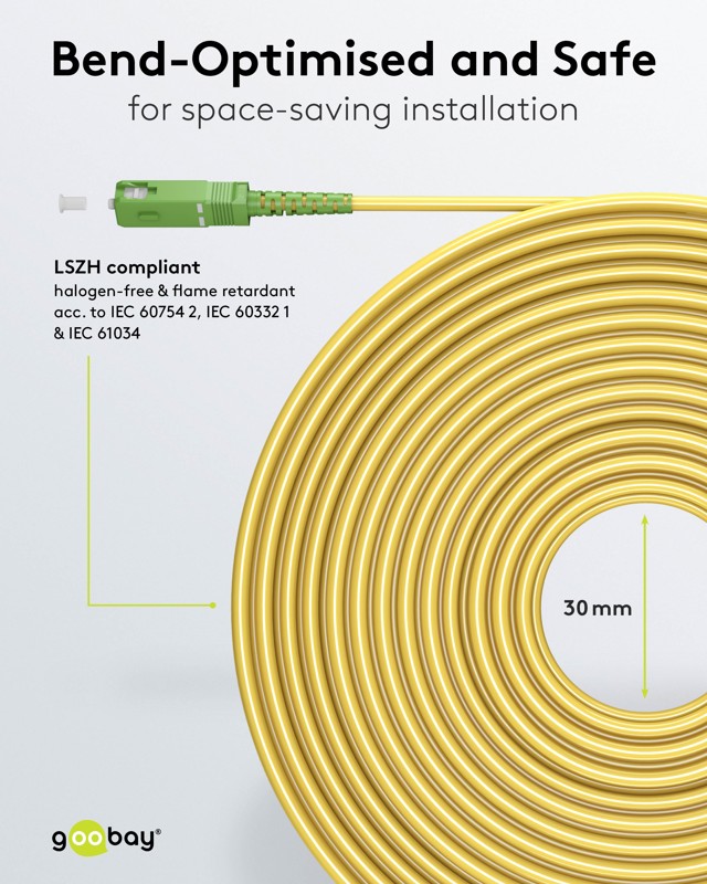 Goobay Καλώδιο Οπτικής FTTH Ίνας Μονής Λειτουργίας OS2 Κίτρινο 2μ 6 Goobay Καλώδιο Οπτικής FTTH Ίνας Μονής Λειτουργίας OS2 Κίτρινο 2μ - Image 6