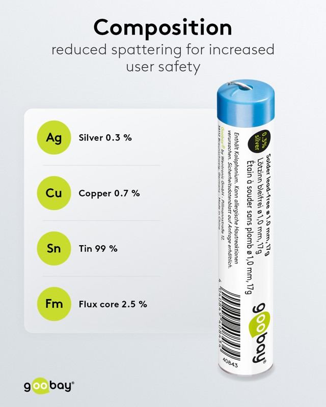 Goobay Σωληνάριο Κόλλησης Χωρίς Μόλυβδο 1.0mm 17g 2 Goobay Σωληνάριο Κόλλησης Χωρίς Μόλυβδο 1.0mm 17g - Image 2