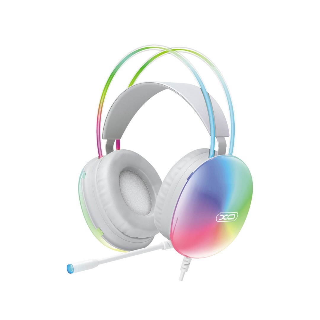 XO GE11 Gaming Ενσύρματα Ακουστικά με RGB Φωτισμό & Μικρόφωνο Λευκά 1 XO GE11 Gaming Ενσύρματα Ακουστικά με RGB Φωτισμό & Μικρόφωνο Λευκά
