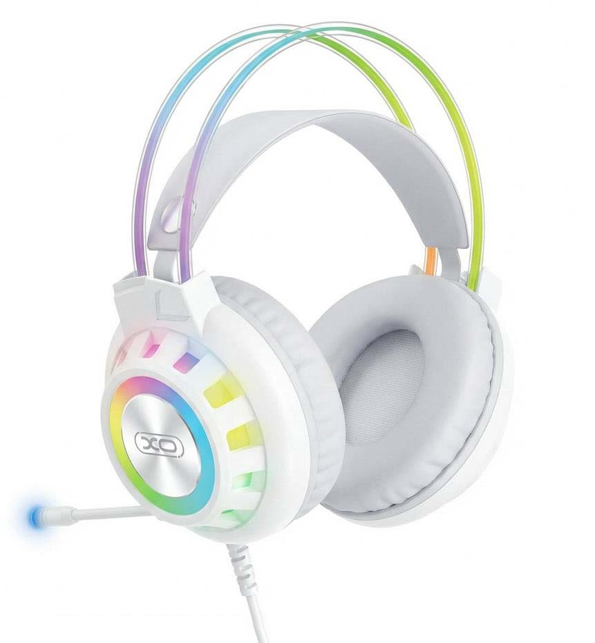 XO GE10 Gaming Ενσύρματα Ακουστικά RGB με Μικρόφωνο Λευκά 1 XO GE10 Gaming Ενσύρματα Ακουστικά RGB με Μικρόφωνο Λευκά