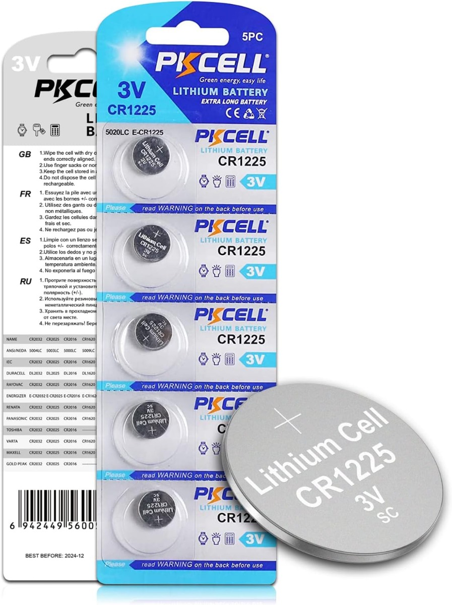 Pkcell CR1225 Μπαταρίες Κουμπιά Λιθίου 3,0V 5τμχ 1 0V 5τμχ