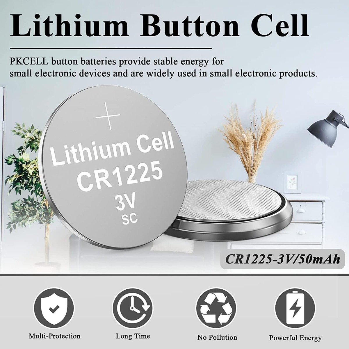 Pkcell CR1225 Μπαταρίες Κουμπιά Λιθίου 3,0V 5τμχ 5 Pkcell CR1225 Μπαταρίες Κουμπιά Λιθίου 3,0V 5τμχ - Image 5