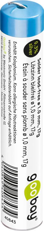 Goobay Σωληνάριο Κόλλησης Χωρίς Μόλυβδο 1.0mm 17g 1 Goobay Σωληνάριο Κόλλησης Χωρίς Μόλυβδο 1.0mm 17g