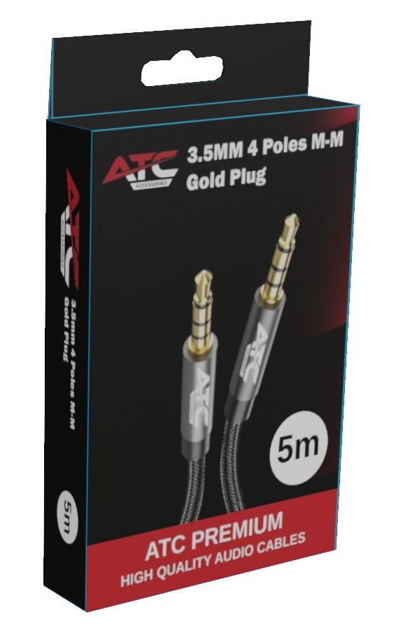 ATC HQ 3.5mm 4 Pin M/M Cable 5m 2 ATC HQ 3.5mm 4 Pin M/M Cable 5m - Image 2