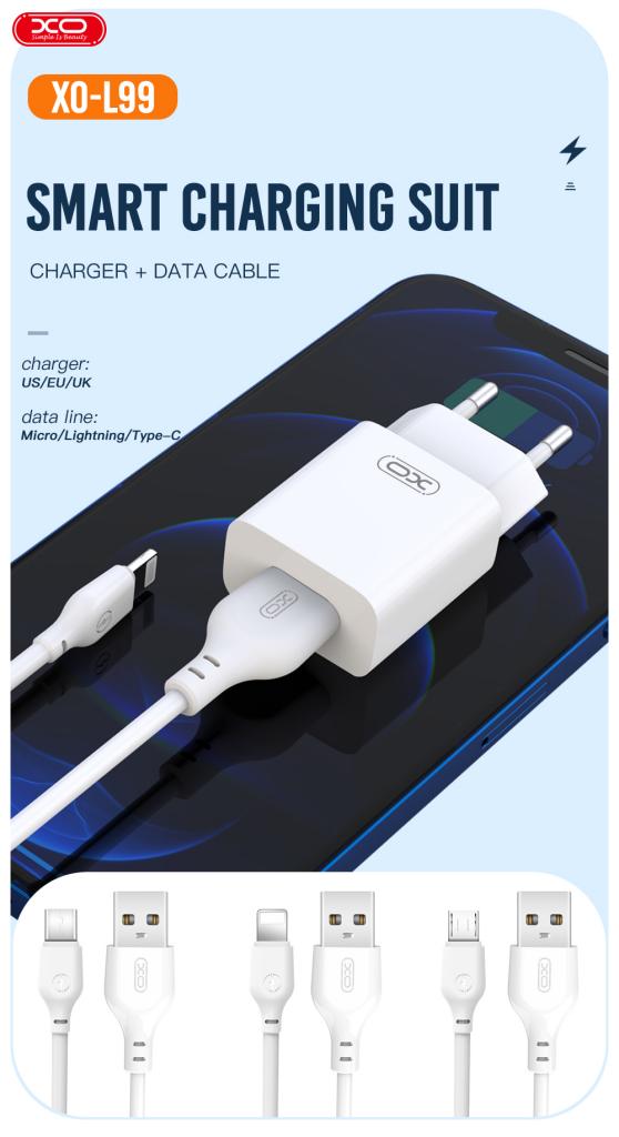 XO L99 2.4A Φορτιστής με Lightning Καλώδιο (NB103) 5 XO L99 2.4A Φορτιστής με Lightning Καλώδιο (NB103) - Image 5