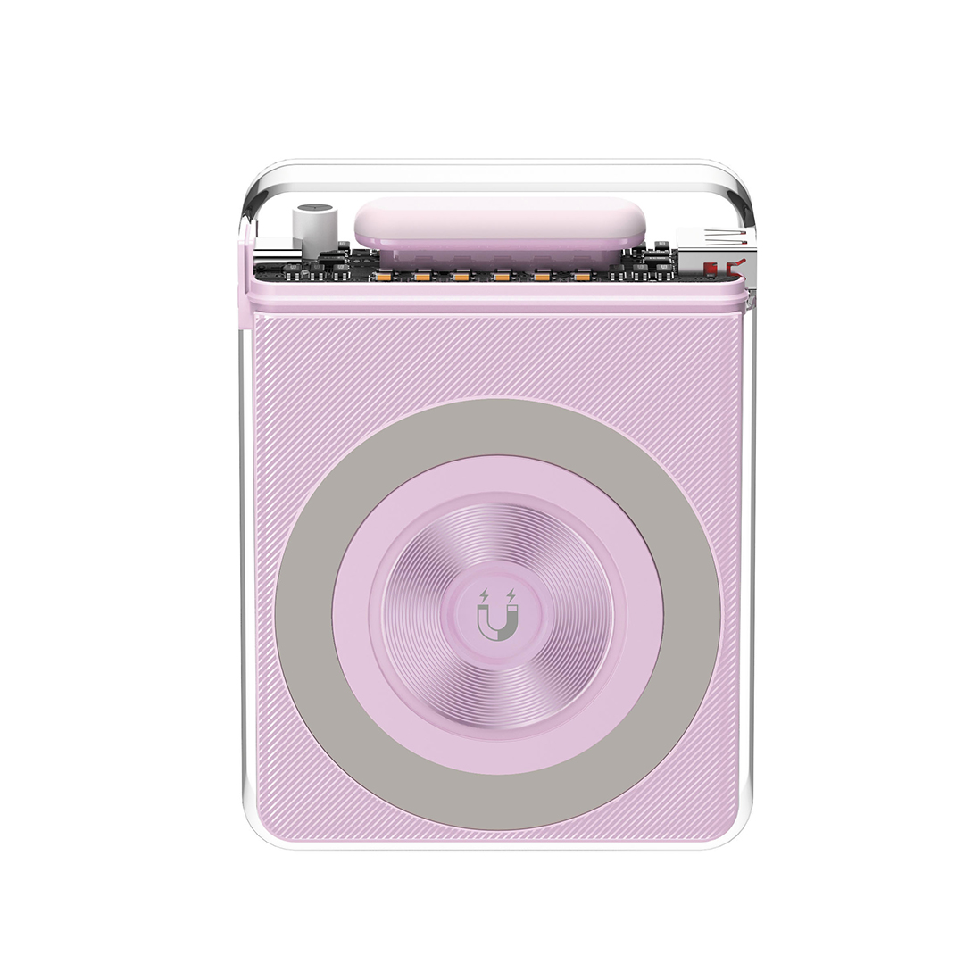 XO PR226 Mini Transparent Light Display Magnetic Absorption Fast Charging 10000mAh (Purple) 1 XO PR226 Mini Transparent Light Display Magnetic Absorption Fast Charging 10000mAh (Purple)