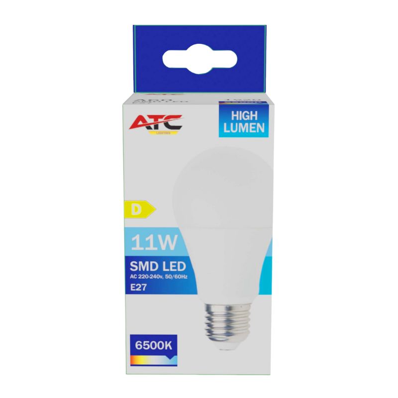 ATC SMD LED High Lumen Λαμπτήρας A60 230V 11W/1520LM E27 6500K 2 ATC SMD LED High Lumen Λαμπτήρας A60 230V 11W/1520LM E27 6500K - Image 2