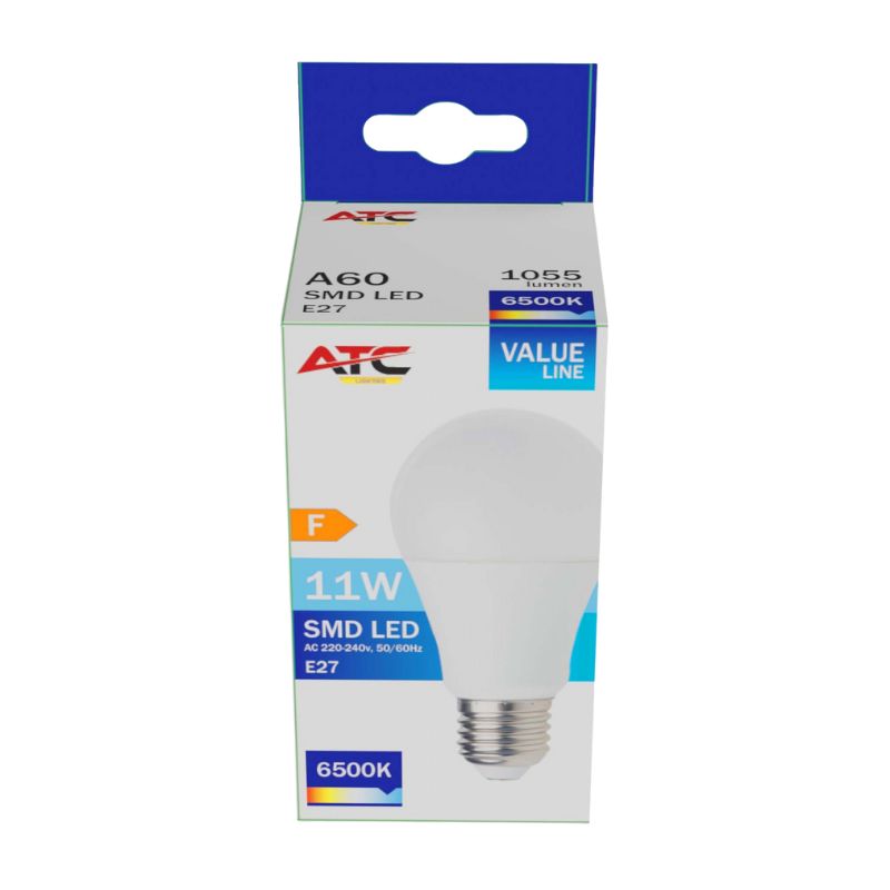 ATC SMD LED Λαμπτήρας A60 230V 11W/1055LM E27 6500K 3 ATC SMD LED Λαμπτήρας A60 230V 11W/1055LM E27 6500K - Image 3