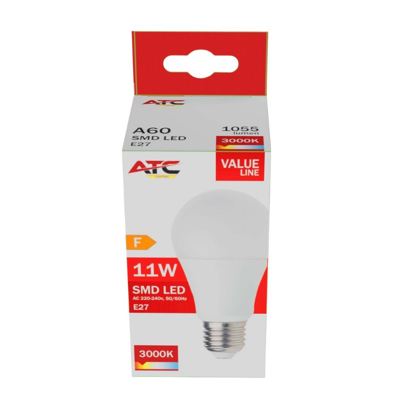 ATC SMD Λαμπτήρας LED A60 230V 11W/1055LM E27 3000K 3 ATC SMD Λαμπτήρας LED A60 230V 11W/1055LM E27 3000K - Image 3