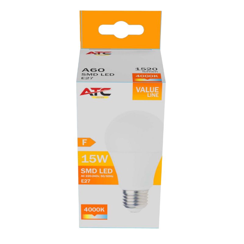 ATC SMD LED Λαμπτήρας A60 230V 15W/1520LM E27 4000K 3 ATC SMD LED Λαμπτήρας A60 230V 15W/1520LM E27 4000K - Image 3