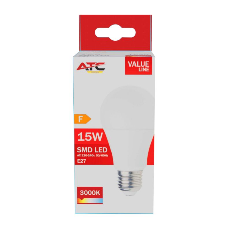 ATC SMD LED Λαμπτήρας A60 230V 15W/1520LM E27 3000K 2 ATC SMD LED Λαμπτήρας A60 230V 15W/1520LM E27 3000K - Image 2