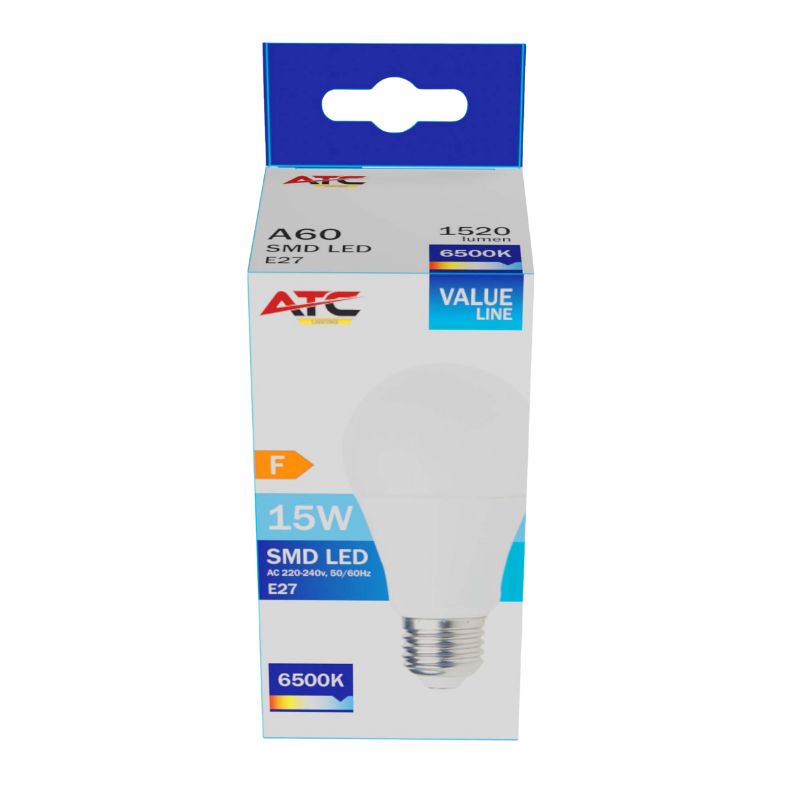 ATC SMD LED Λαμπτήρας A60 230V 15W/1520LM E27 6500K 3 ATC SMD LED Λαμπτήρας A60 230V 15W/1520LM E27 6500K - Image 3
