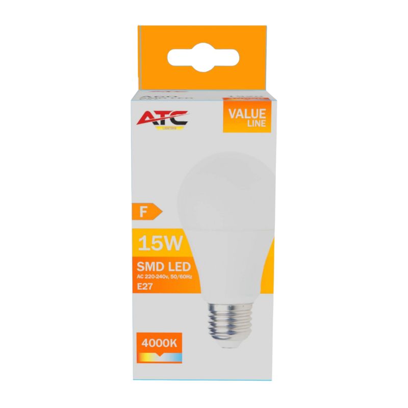 ATC SMD LED Λαμπτήρας A60 230V 15W/1520LM E27 4000K 2 ATC SMD LED Λαμπτήρας A60 230V 15W/1520LM E27 4000K - Image 2