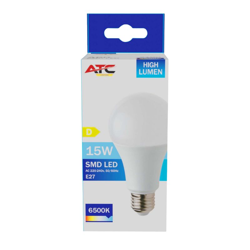 ATC SMD LED High Lumen Λαμπτήρας A60 230V 15W/2100LM E27 6500K 2 ATC SMD LED High Lumen Λαμπτήρας A60 230V 15W/2100LM E27 6500K - Image 2