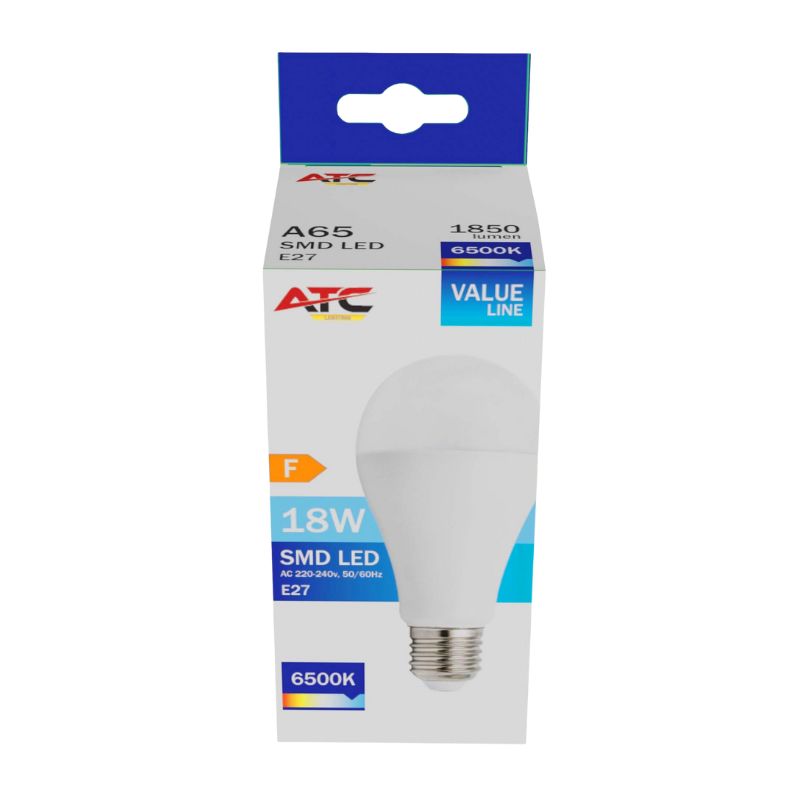 ATC SMD LED Λαμπτήρας A65 230V 18W/1850LM E27 6500K 3 ATC SMD LED Λαμπτήρας A65 230V 18W/1850LM E27 6500K - Image 3