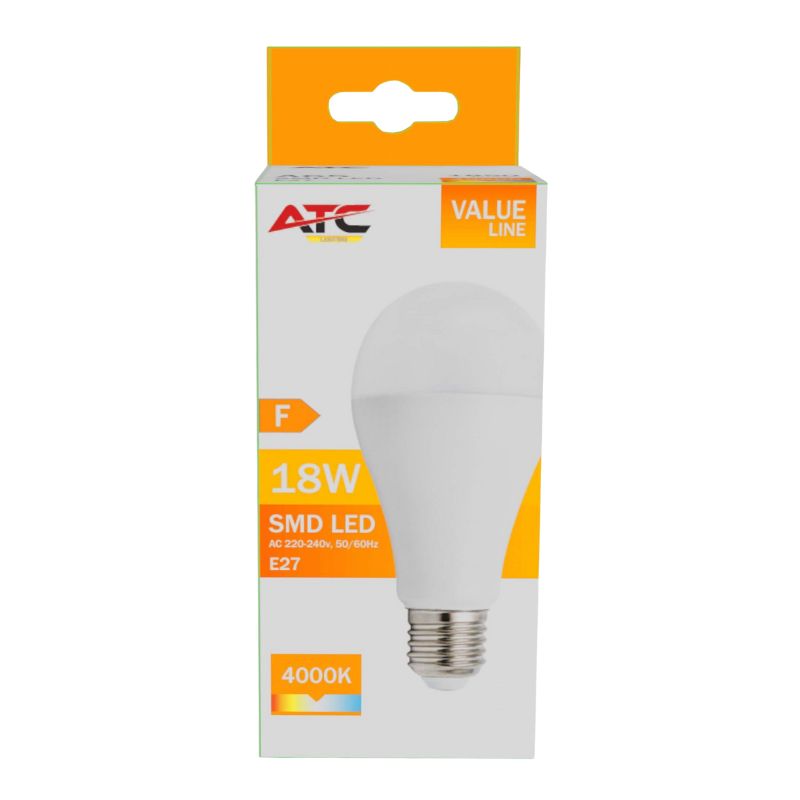 ATC SMD LED Λαμπτήρας A65 230V 18W/1850LM E27 4000K 2 ATC SMD LED Λαμπτήρας A65 230V 18W/1850LM E27 4000K - Image 2
