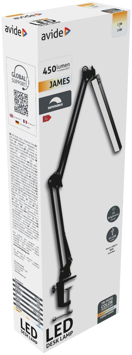 Avide LED Φωτιστικό Γραφείου με Βάση Γραφείου 12W 2 Avide LED Φωτιστικό Γραφείου με Βάση Γραφείου 12W - Image 2