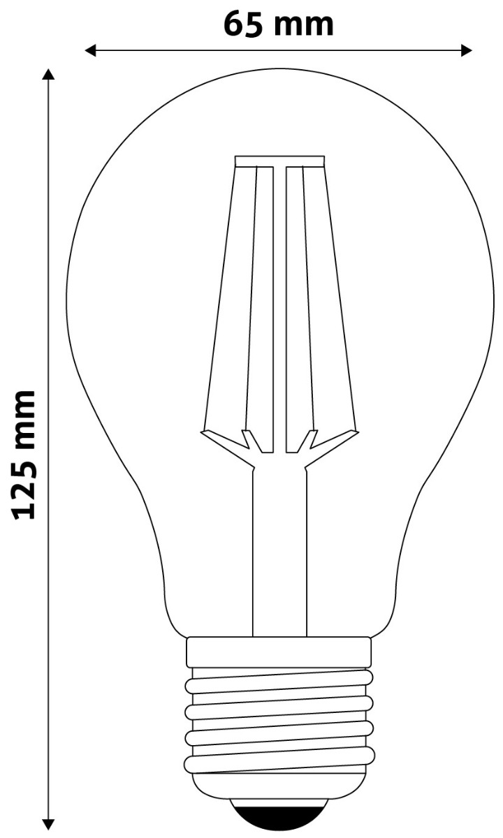 Avide LED Filament Κοινή 12W E27 A65 360° Θερμό 2700K Υψηλής Φωτεινότητας 3 Avide LED Filament Κοινή 12W E27 A65 360° Θερμό 2700K Υψηλής Φωτεινότητας - Image 3