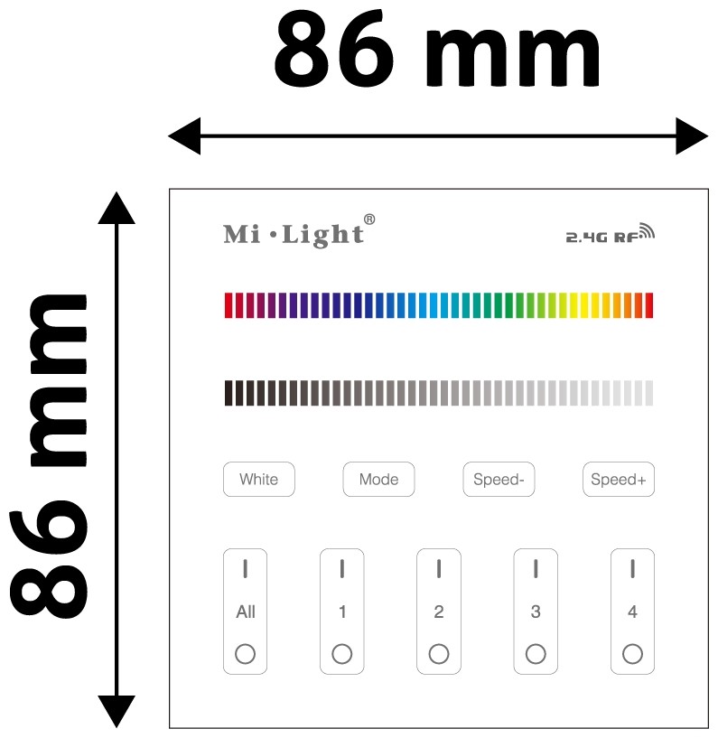 Avide LED Ταινία 12V RGB+W 4 Ζωνών RF Χωνευτό /AC180-240V/ Αφής 3 Avide LED Ταινία 12V RGB+W 4 Ζωνών RF Χωνευτό /AC180-240V/ Αφής - Image 3