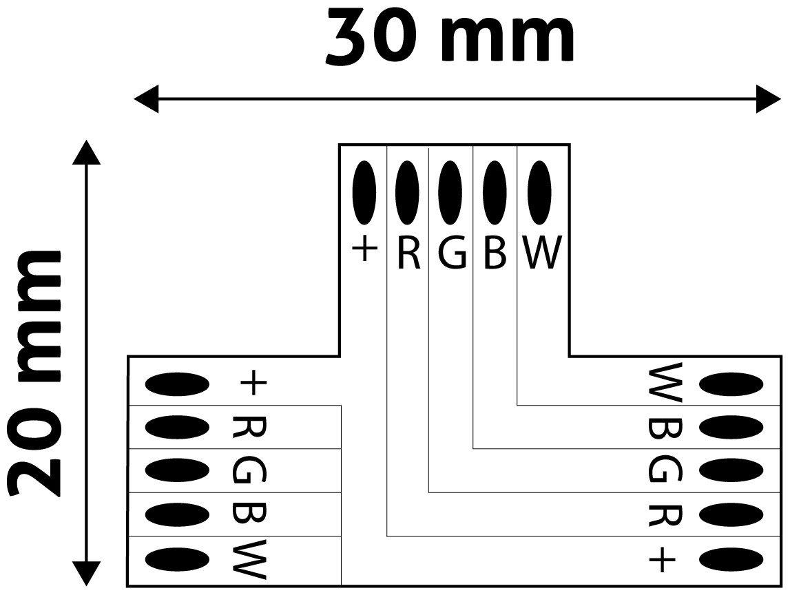 Avide LED Ταινία 12V RGB+W T Σύνδεσης 2 Avide LED Ταινία 12V RGB+W T Σύνδεσης - Image 2