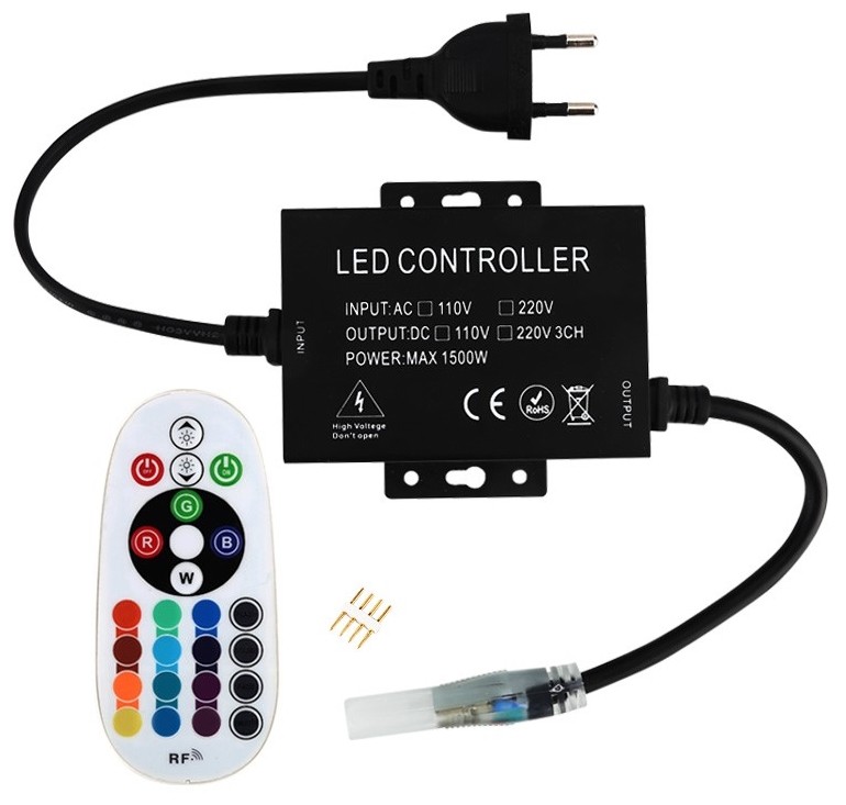 Avide LED Ταινία 220V RGB RF Τηλεχειριστήριο και Ελεγκτής για Μαξ 100m LED-Ταινία 1 Avide LED Ταινία 220V RGB RF Τηλεχειριστήριο και Ελεγκτής για Μαξ 100m LED-Ταινία