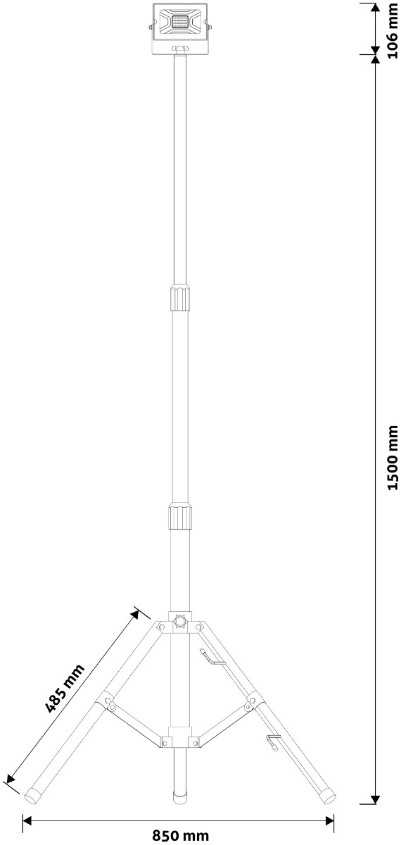 Avide LED Floodlight Slim SMD 20W White 4000K 1 Head with Tripod 3 Avide LED Floodlight Slim SMD 20W White 4000K 1 Head with Tripod - Image 3