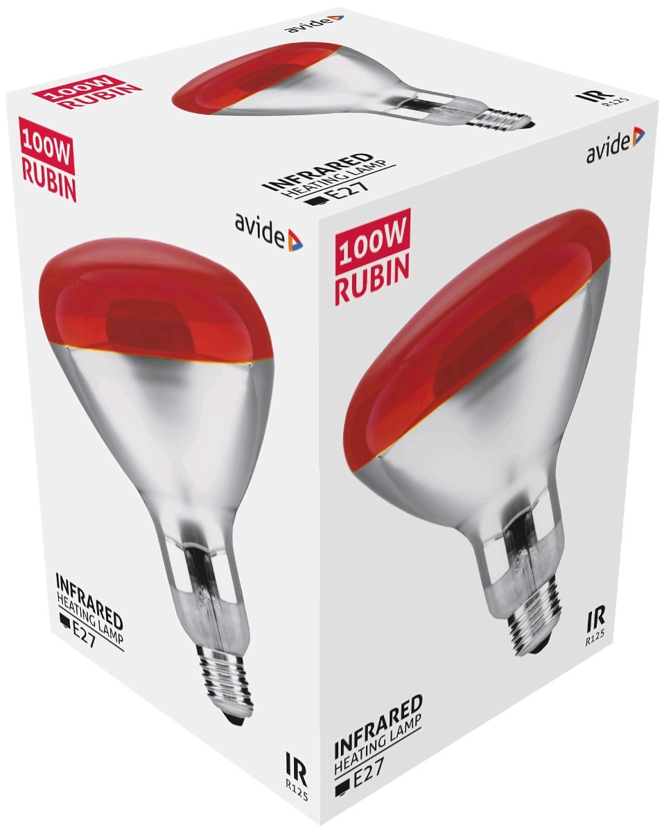 Avide Λάμπα Υπερύθρων E27 100W Κόκκινο 1 Avide Λάμπα Υπερύθρων E27 100W Κόκκινο