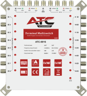 ATC Πολυδιακόπτης ATC-0916 (2 Sat + 1 Ter / 16 Εξόδοι)