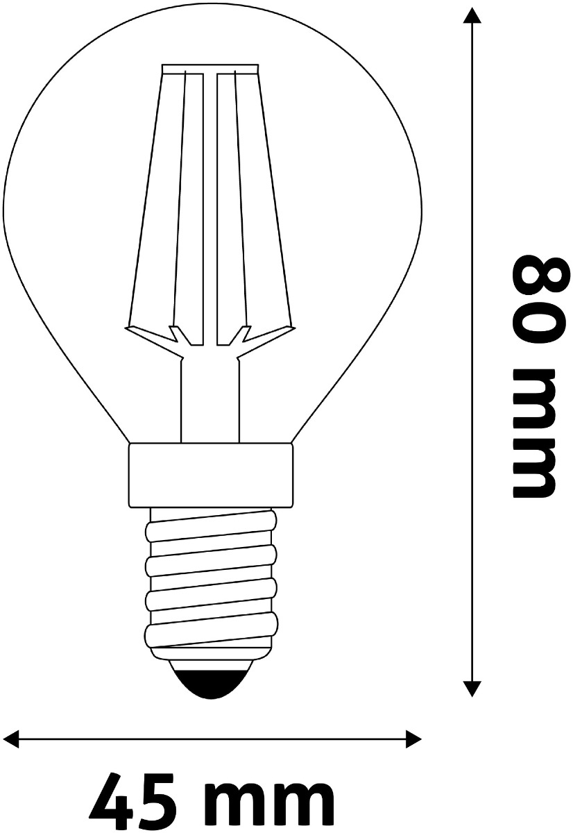 Avide LED White Filament Mini Σφαιρική 6.5W E14 NW 4000K 4 Avide LED White Filament Mini Σφαιρική 6.5W E14 NW 4000K - Image 4