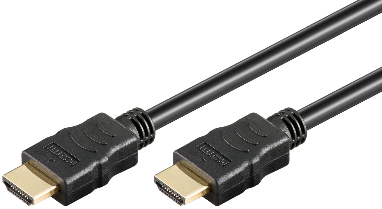 Goobay Καλώδιο HDMI Ethernet Υψηλής Ταχύτητας 4K/60Hz 18Gbit/s Μαύρο 1,5m 80102 1 5m 80102