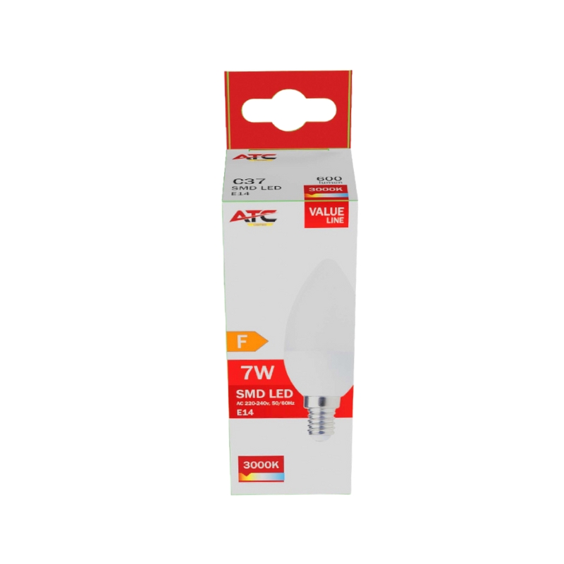 ATC SMD LED Κερί C37 230V 7W/600LM E14 3000K 3 ATC SMD LED Κερί C37 230V 7W/600LM E14 3000K - Image 3