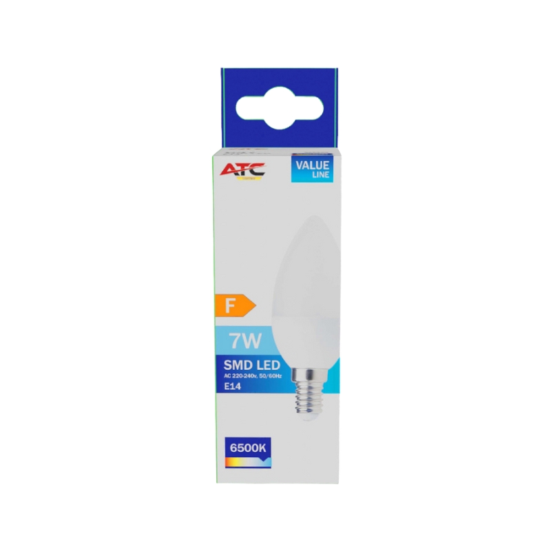 ATC SMD Λαμπτήρας LED Κερί C37 230V 7W/600LM E14 6500K 2 ATC SMD Λαμπτήρας LED Κερί C37 230V 7W/600LM E14 6500K - Image 2